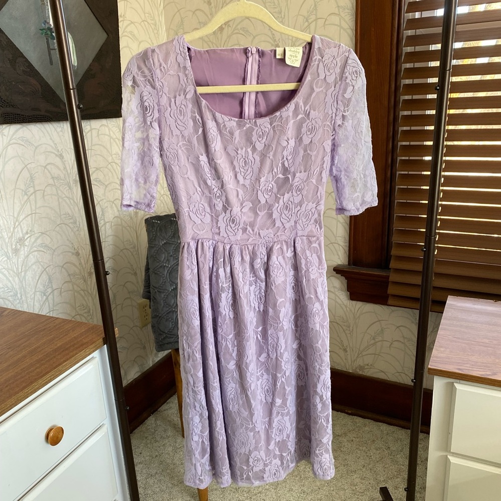 Purple lace dress
